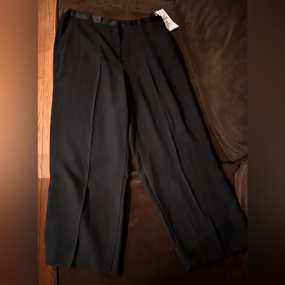 Norton McNaughton NWT Maggngcm Tuxedo Black Straight Wide Leg Sz 16.Machine Wash - Picture 4 of 14